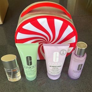 Clinique products with carrying case